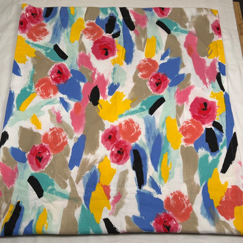 Kate Spade‎ Shower Curtain Spring Floral Watercolor Fabric 68x72 Colorful EUC